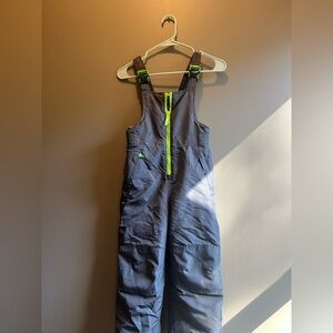 Champion Bright Green and Gray bib style snow pants